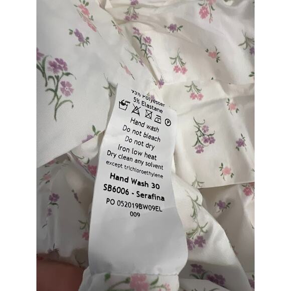 House of CB Serafina White Floral Print Strapless Mini Dress Size L+ Large Plus - Picture 8 of 9